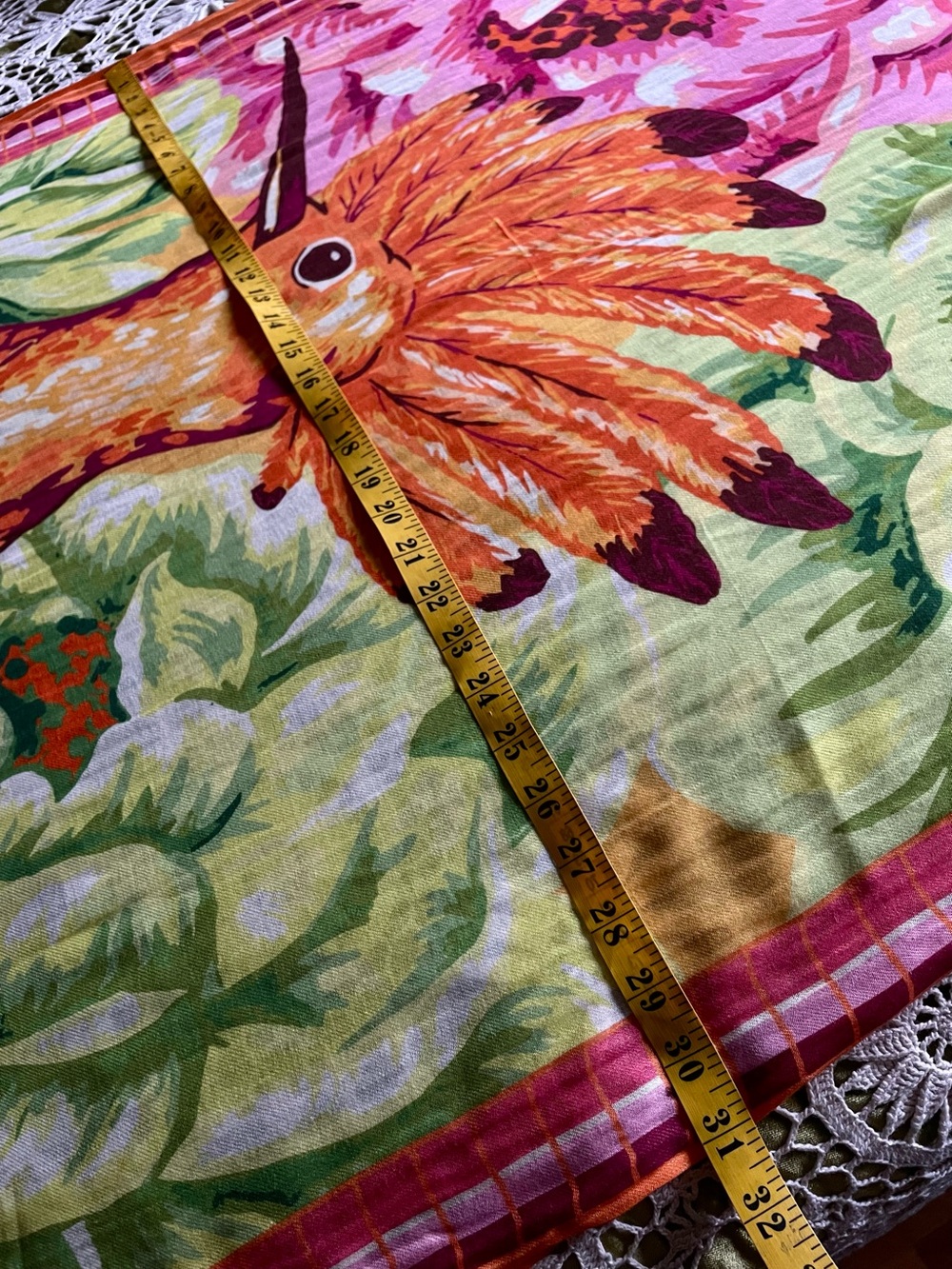 Colorful floral with large bird wrap - Picture 9 of 11